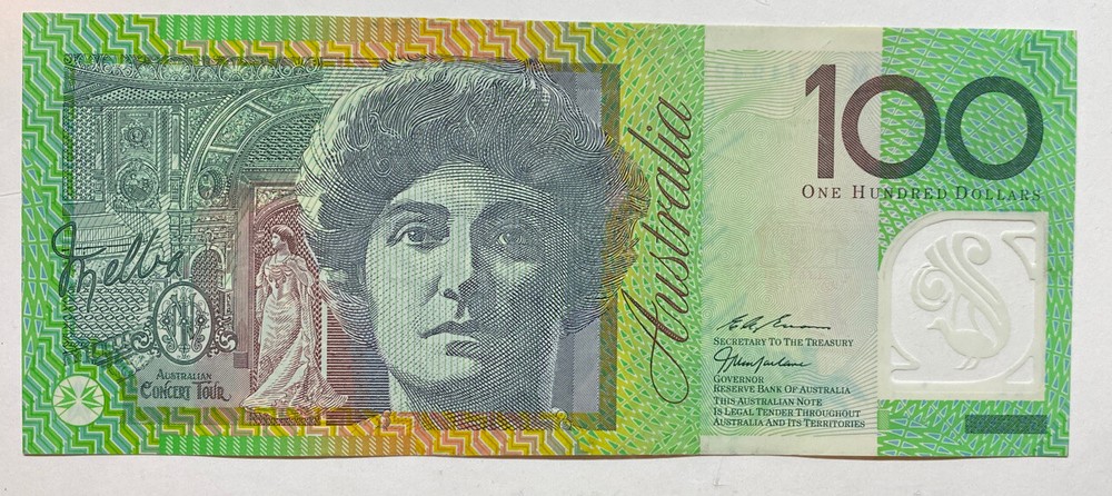 Australian $100 Dollar Polymer Bank Note - Third Series - UNC