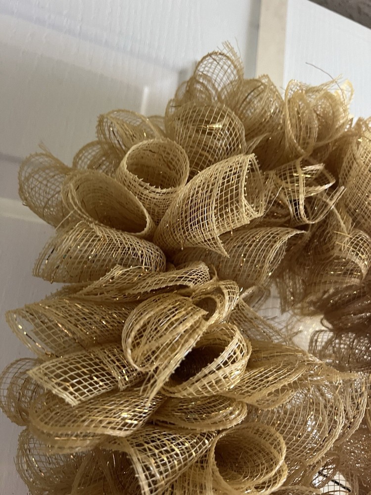 Gold Awareness Ribbon Wreath