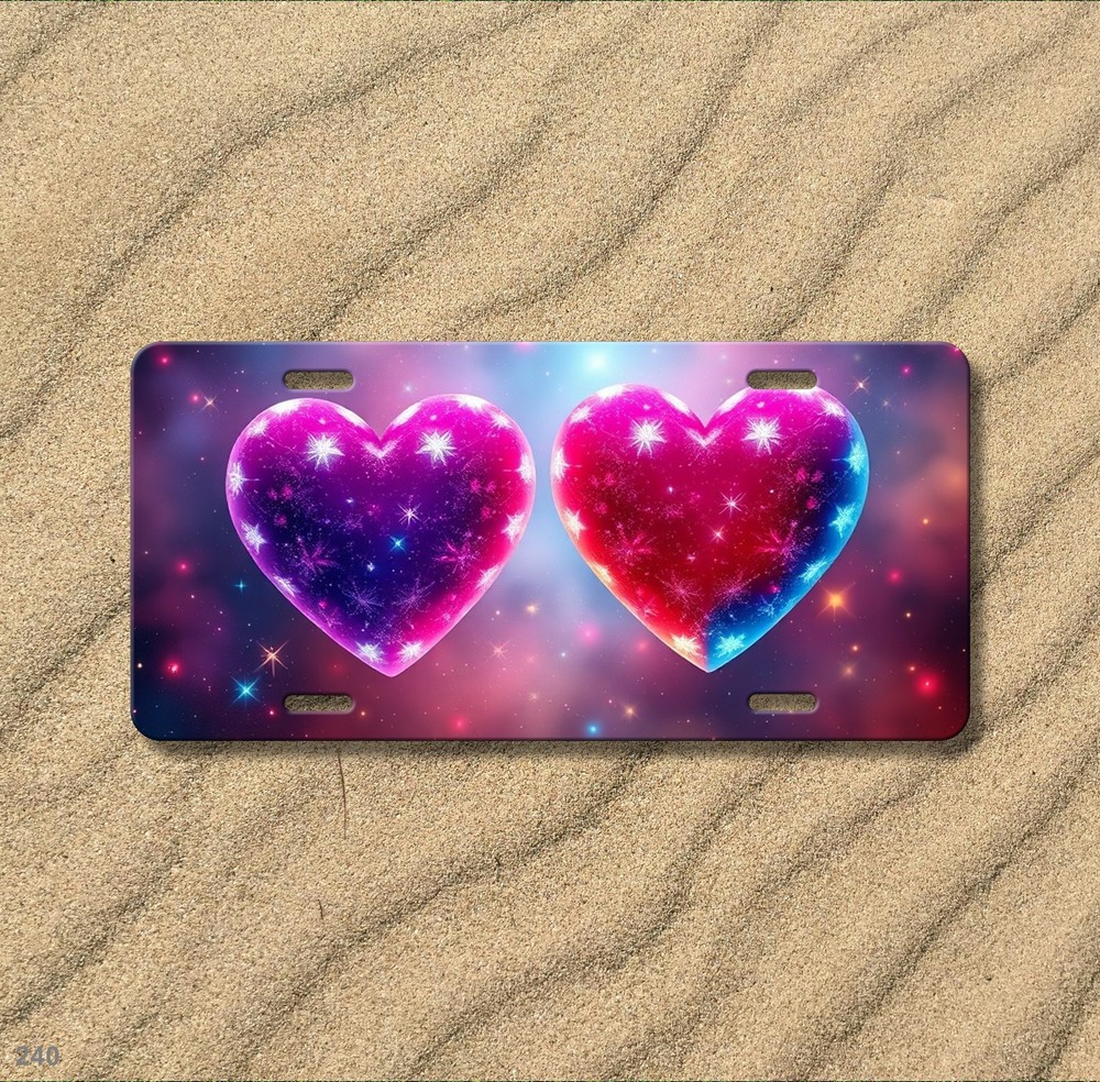 High Quality Hearts License Plate Custom Decorative Plate Unique Gift