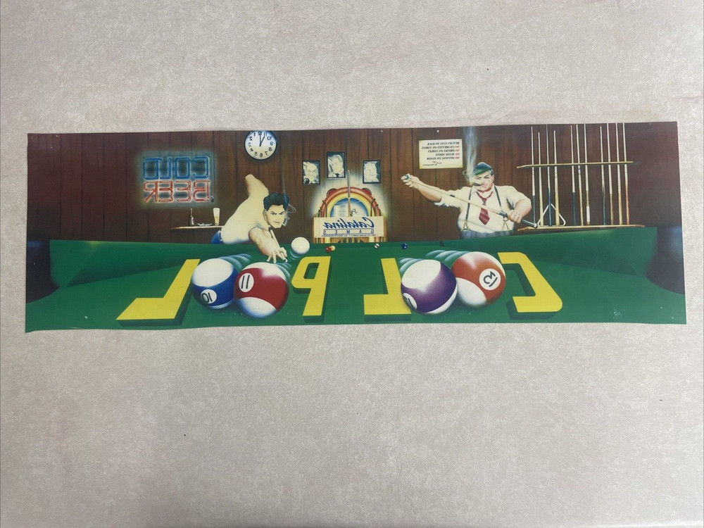 Cool Pool Original Arcade Marquee