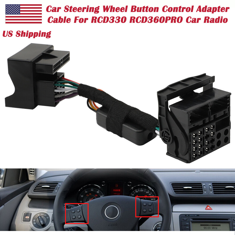 Multifunction Steering Wheel Button Control Simulator Adapter For RCD330 360PRO