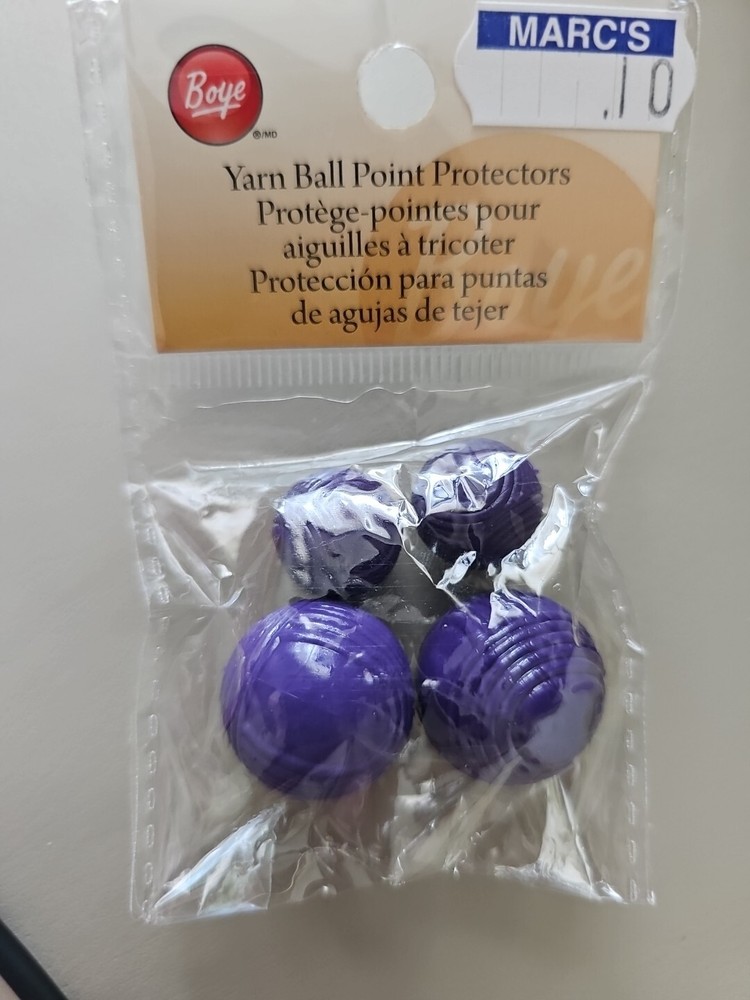 Boye Point Protectors For Knitting Needles 4/Pkg- Vintage Nos
