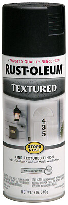 Rust-Oleum 7220-830 Stops Rust Textured Spray Paint, Black, 12-oz. - Quantity 6