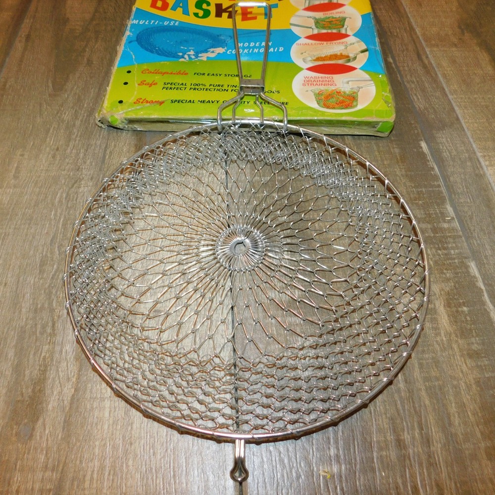 Vintage COLLAPSA BASKET Multi Use Modern Cooking Wire Strainer With Original Box