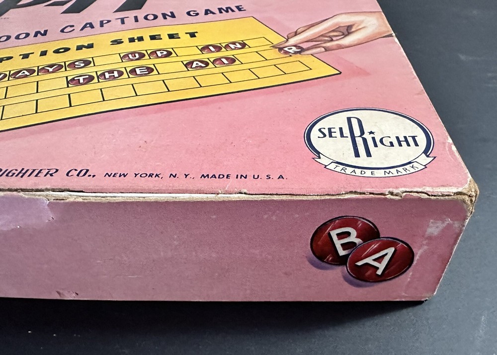 CAP-IT 1957 Cartoon Caption Game by Selchow & Righter Co.