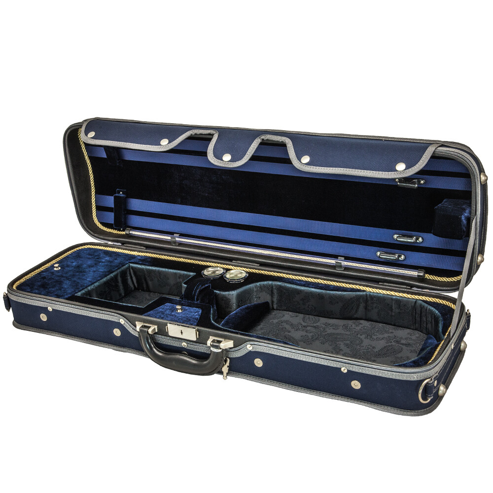 Luxury Euro-Style Solid Wood 4/4 Violin Case Oblong