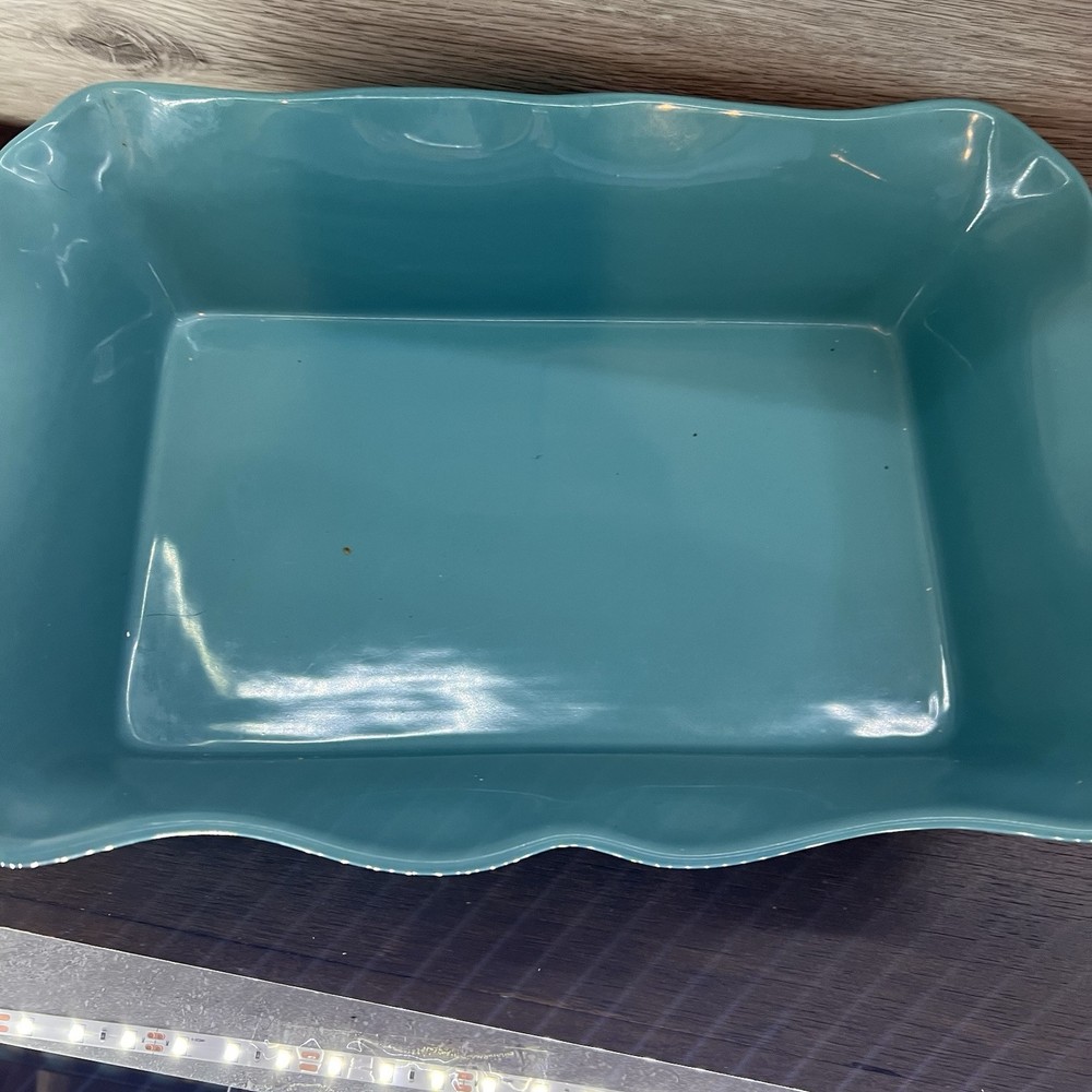 Pioneer Woman MINT 2-Piece Rectangular Ruffle Top Ceramic Bakeware Set