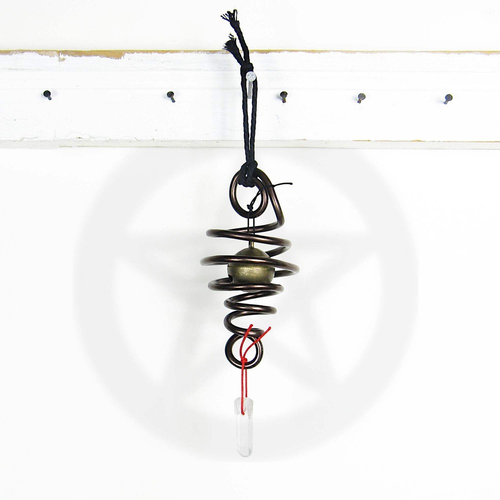 Witch's Bell: Spirals and Raw Quartz - Handcrafted