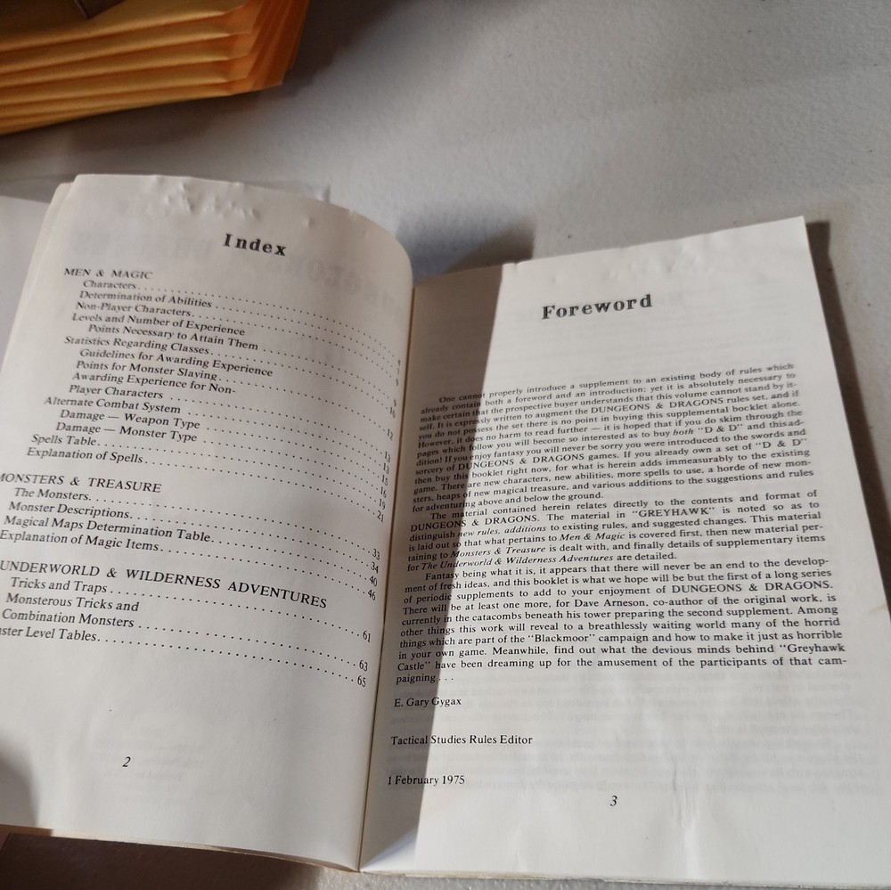 1979 Dungeons & Dragons - Greyhawk- Supplement I - 11th Printing - D&D -