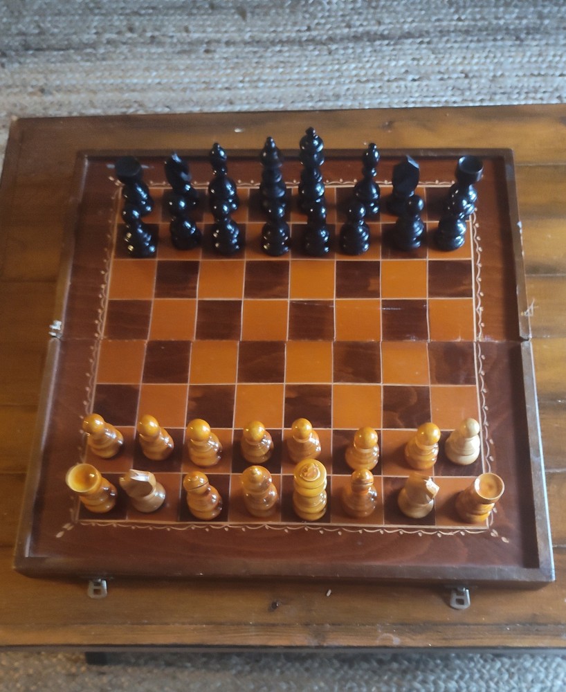 Wooden Folding Chess Set