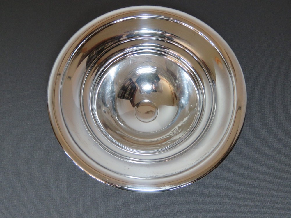 Antique La Pierre STERLING .925 Pattern 47 Plain 6 inch Round Compote Weighted