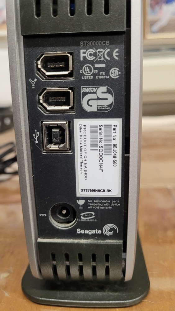 Seagate Pushbutton Backup 750GB Hard Drive