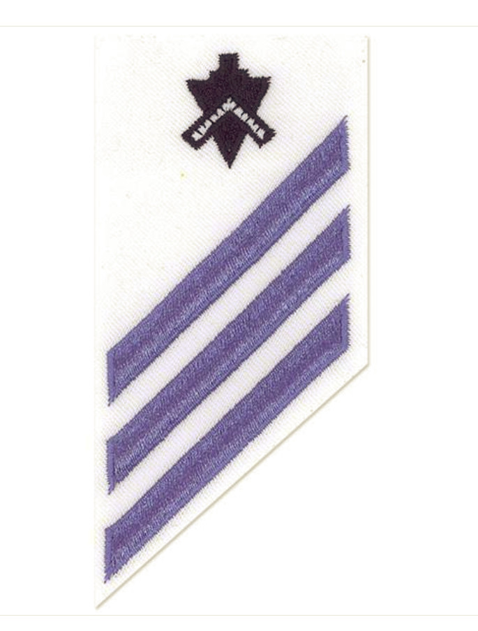 Vanguard NAVY E-3 COMBO RATE: BUILDER ON WHITE DRESS UNIFORM