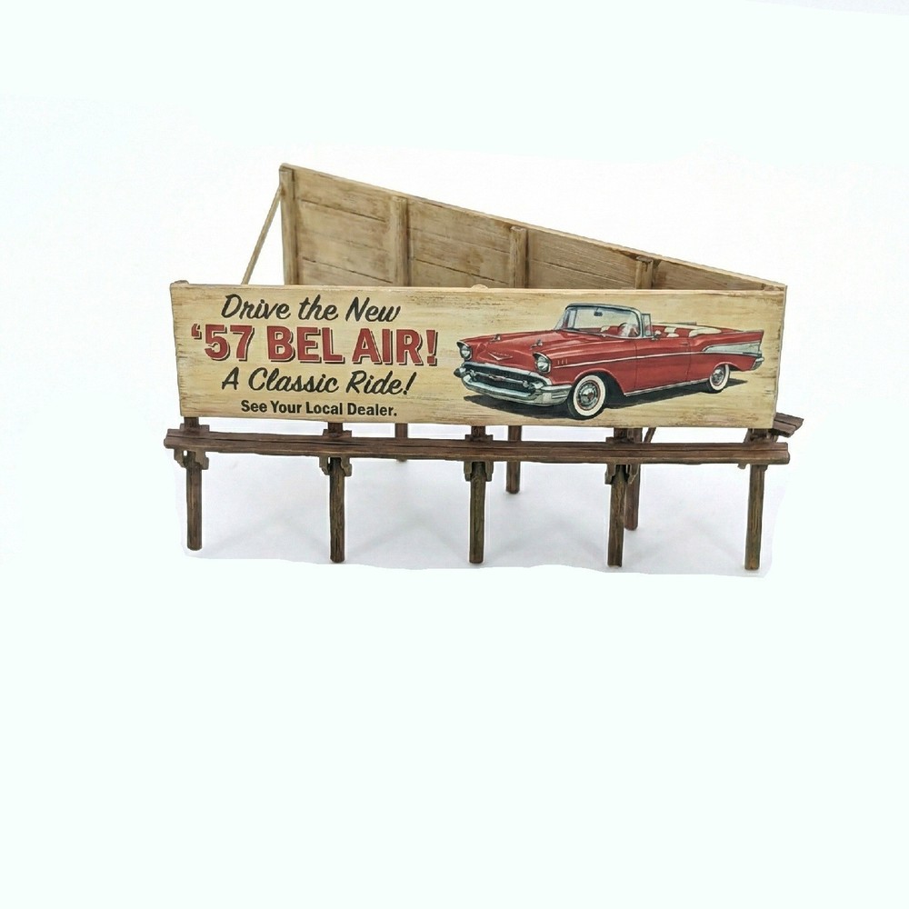 HO Scale 2 sided Old 40ft Billboard