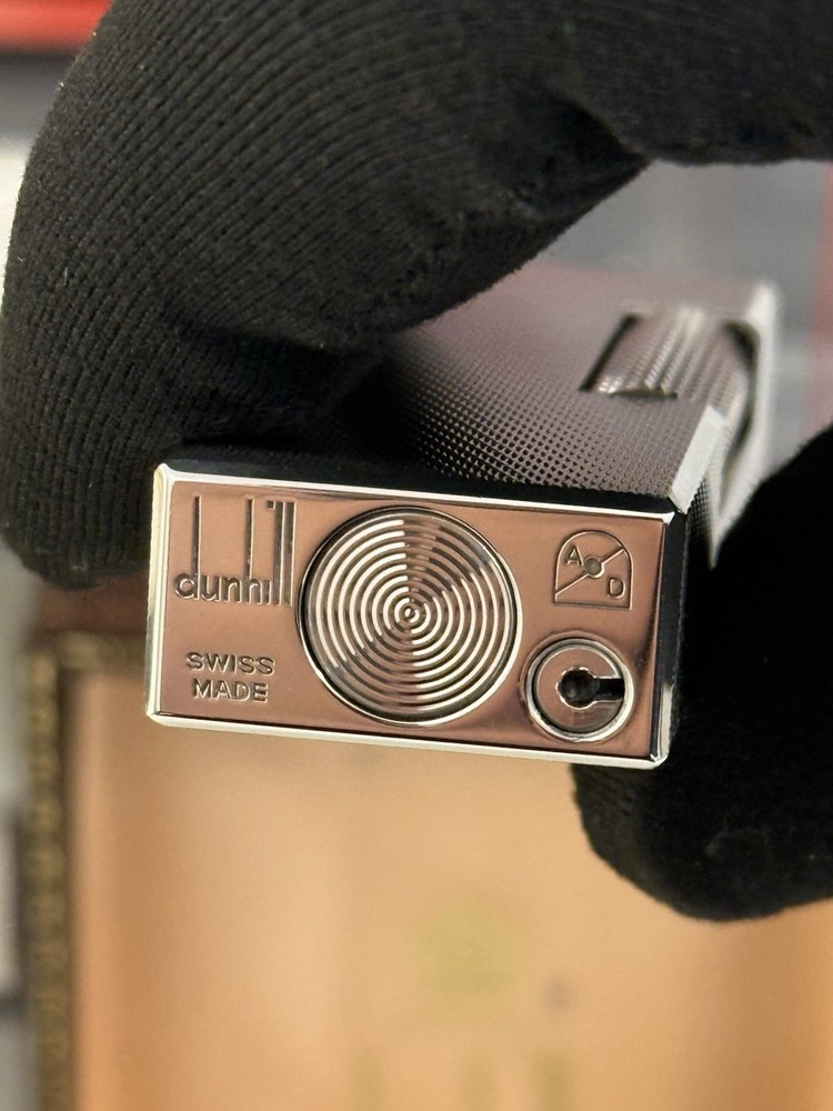 Vintage Dunhill Rollagas Silver Plated Lighter Boxed