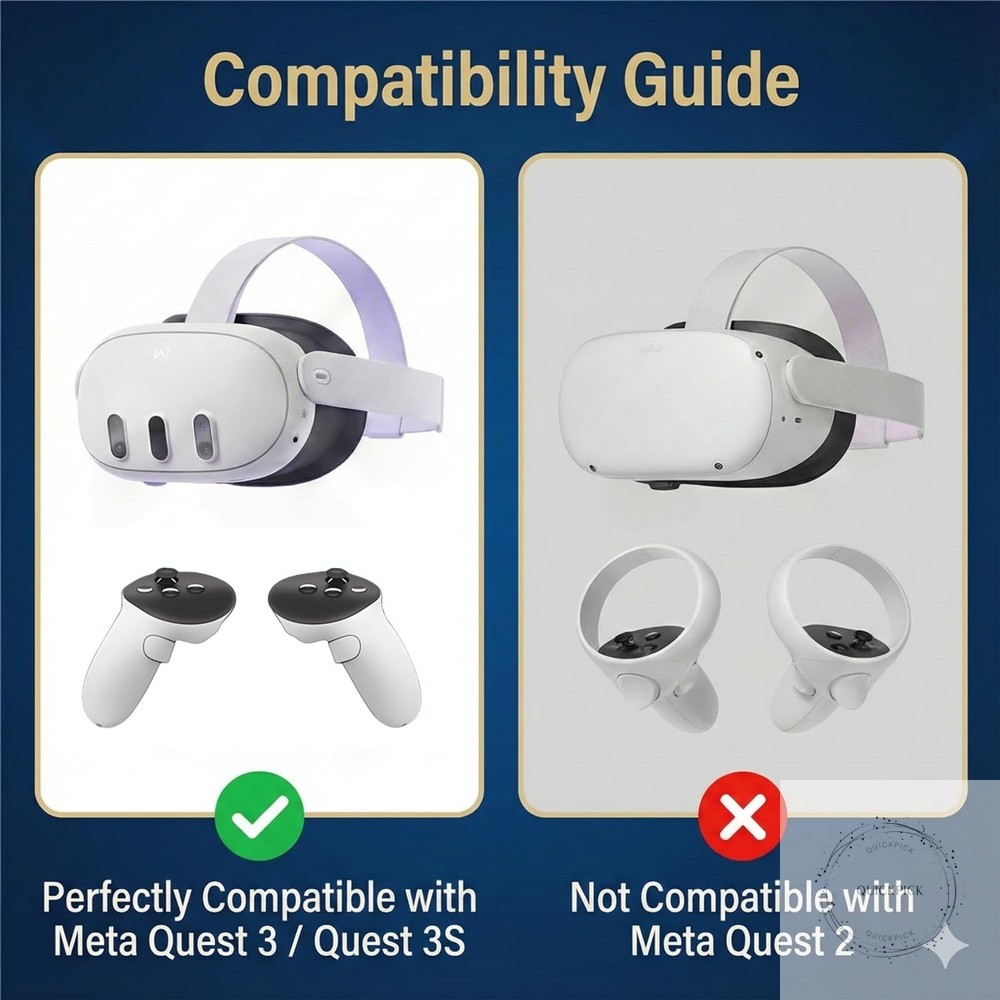 2Pack Fit for Meta Quest 3 3S Controller Strap,Adjustable Secure Controller Hand