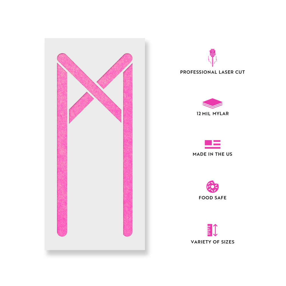 Elder Futhark Mannaz Rune Stencil