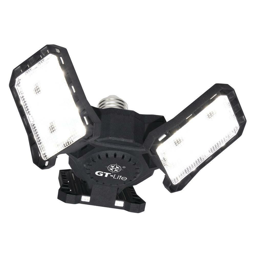 GT-Lite 3000 Lumen 3-Panel Adjustable Daylight 5000K LED Light Bulb 30,000 Hour