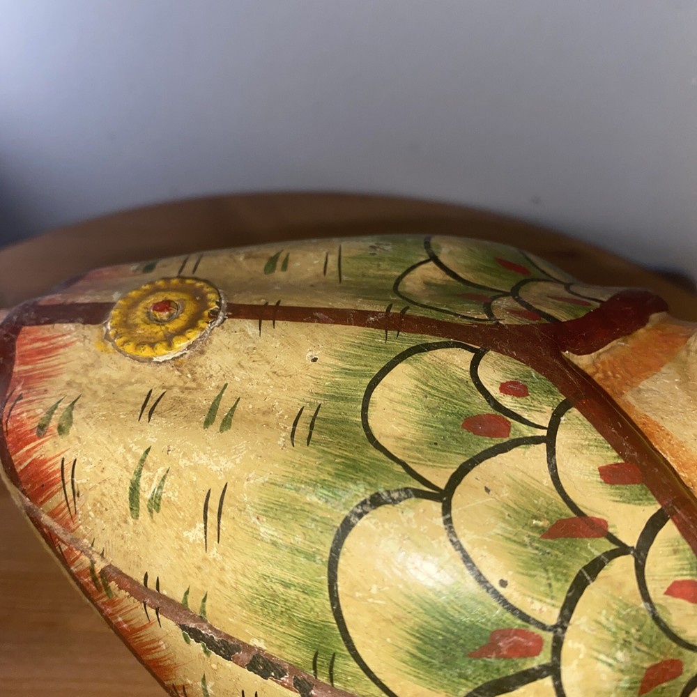 Vintage Wood Duck On Wheels