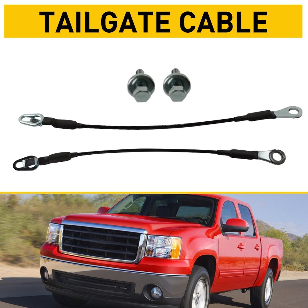 Rear Tail Tailgate Pair Cable Gate For Support 07-16 Strap Silverado Chevrolet