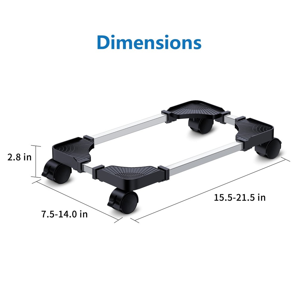 LABOBOLE Computer Tower Stand - Adjustable PC for Most Desktop Towers, Black