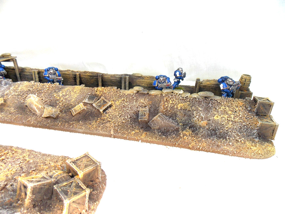 WARGAMING TERRAIN PAINTED TRENCH SYSTEM