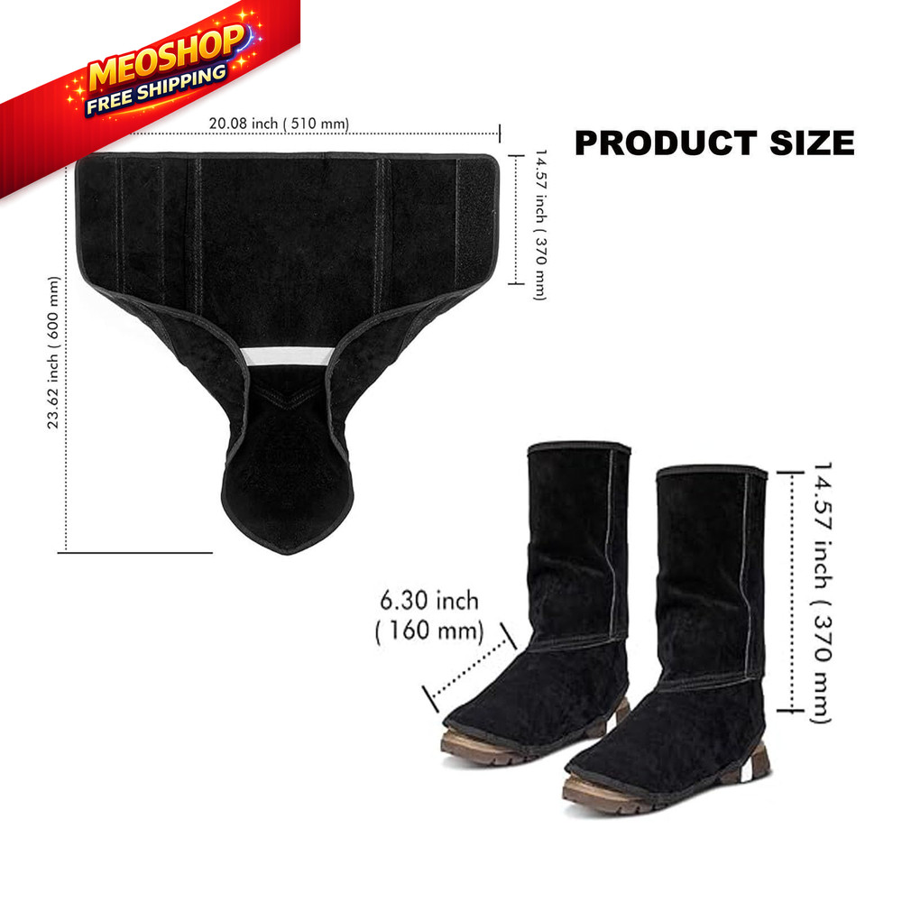 12.99 Inch Leather Welding Spats, Fire Resistant Boot & Shoes...