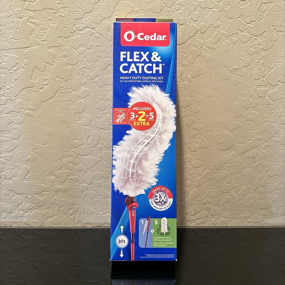O-Cedar Flex & Catch Duster - 3ft Extendable Handle for Ceiling Fans & Blinds