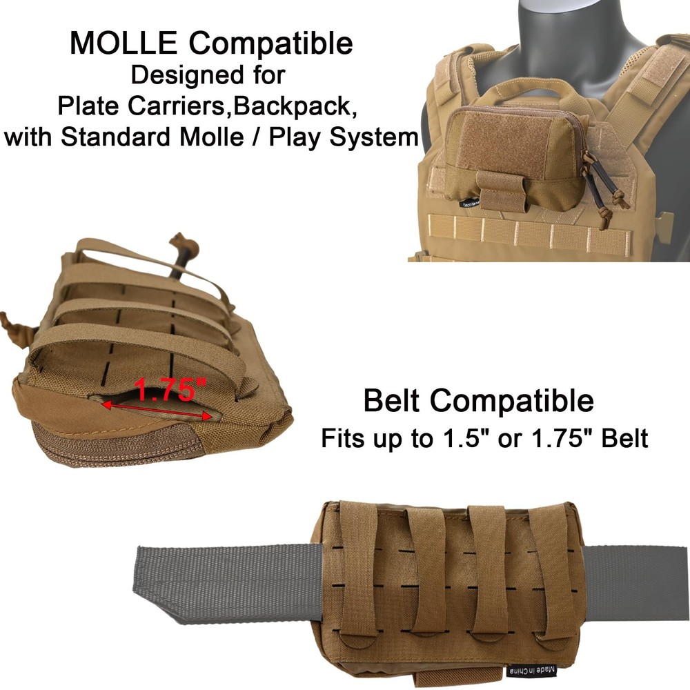 tactifans Tactical Molle Admin Pouch,Small Chest Coyote brown