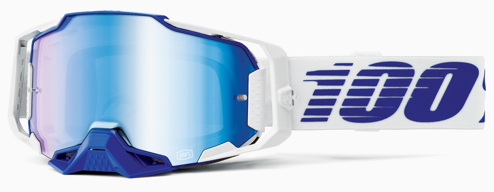 100 % ARMEGA Blue Mirror Goggles - Blue, Model ARMEGA BLU MIRR BLU