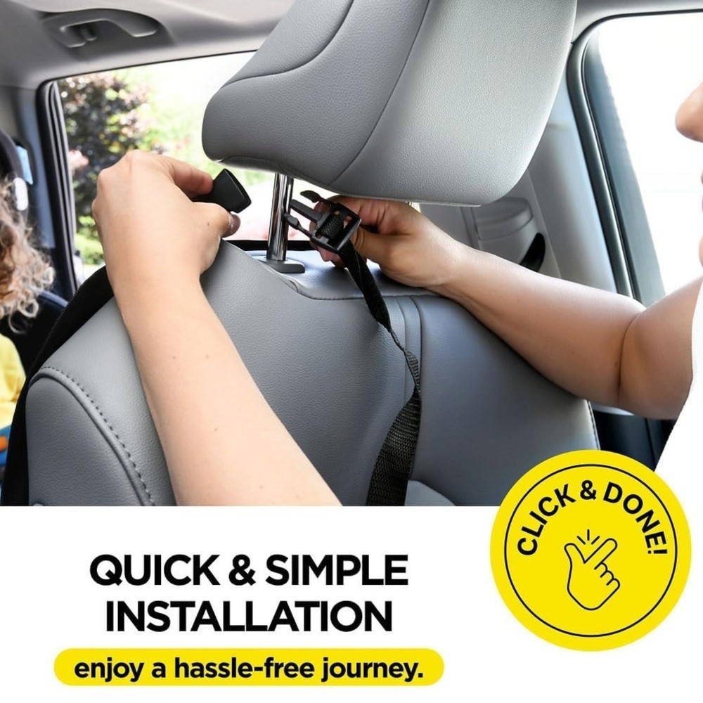 Nylon 6-Pocket Seat Back Storage Organizer | Black