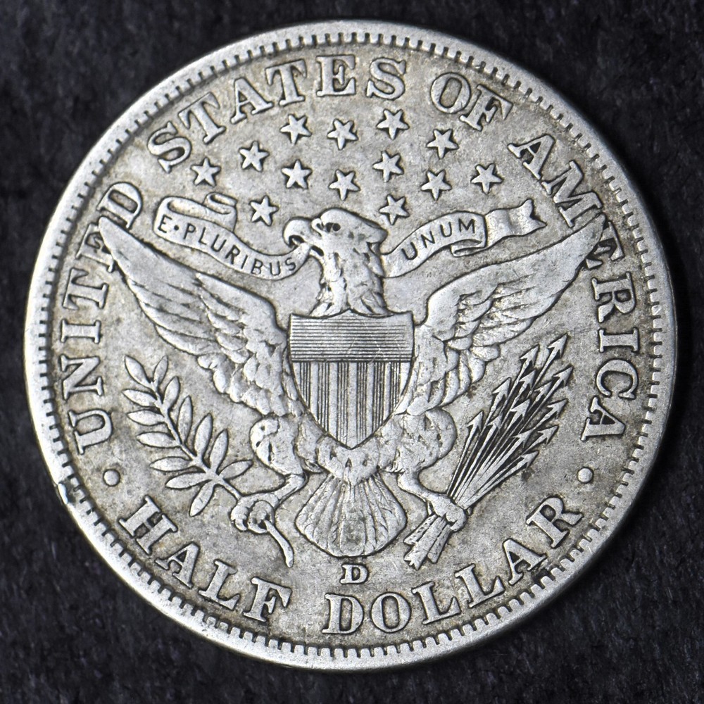 1907-D "High Grade" Barber Silver Half Dollar 50C - COINGIANTS -