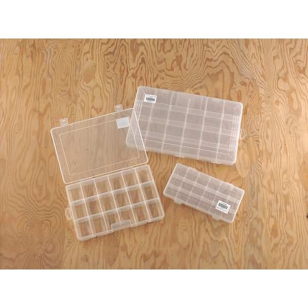 Westward 2Hfr2 Adjustable Compartment Box With 11 To 46 Compartments, Plastic,