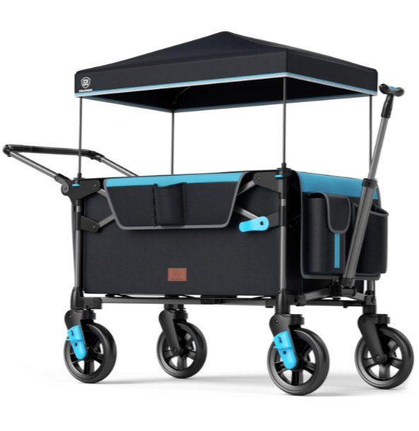 EVER ADVANCED Ultra-Compact Wagon Stroller for 2 Kids | Canopy | Push/Pull | OB