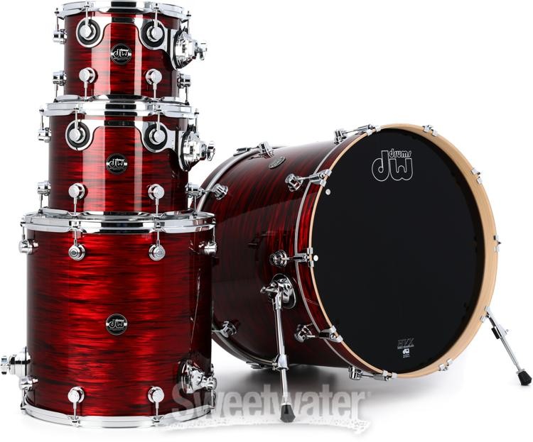 DW Performance Series 4-piece Shell Pack with 22-inch Bass Drum - Antique Ruby