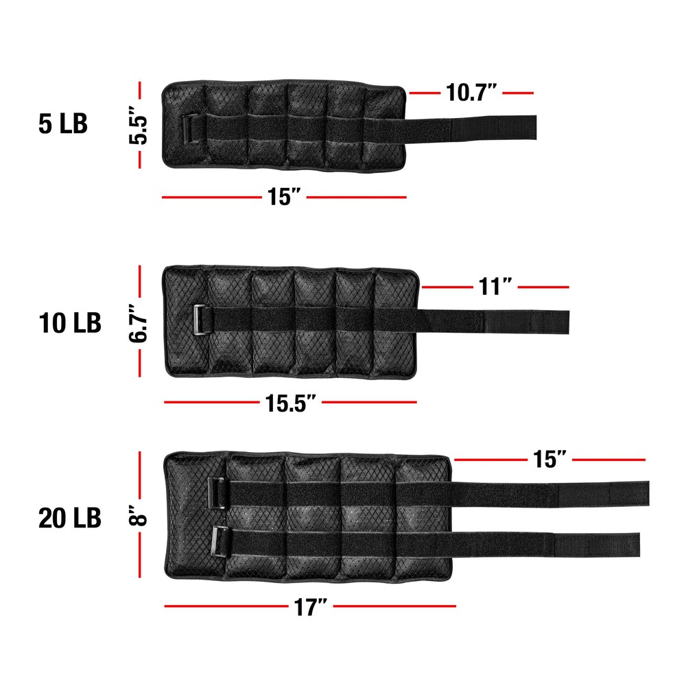 Fuel Pureformance Adjustable Wrist Ankle Weights 5lb Pair
