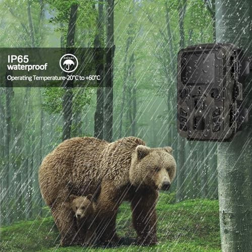 Mini Trail Camera 1080P 24MP Game Camera with Night Vision Motion Activated