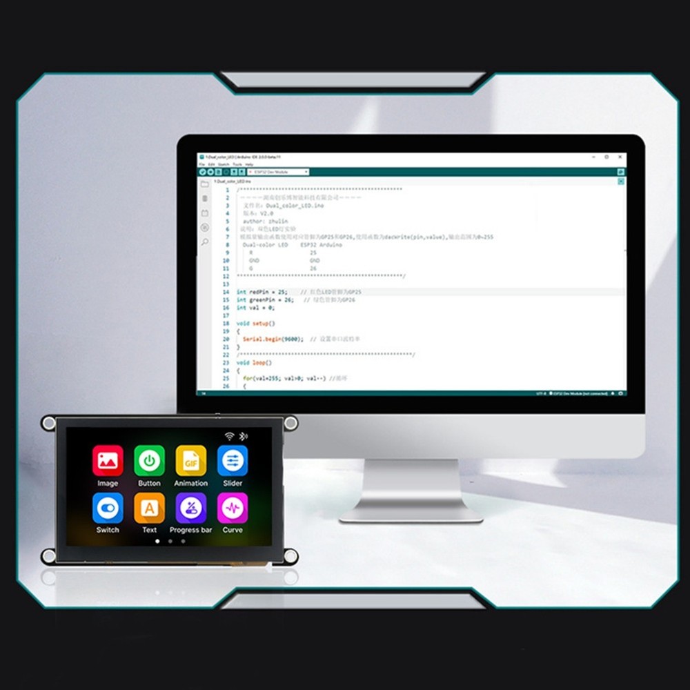 ESP32-S3 LCD Display IPS Capacitive 8M PSRAM WIFI Bluetooth Development6834