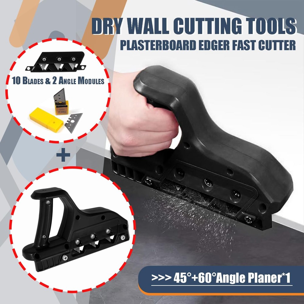 Drywall Cutting Tool, Plasterboard Angle Fast Cutter, Precise 45 60 Gypsum Bo...