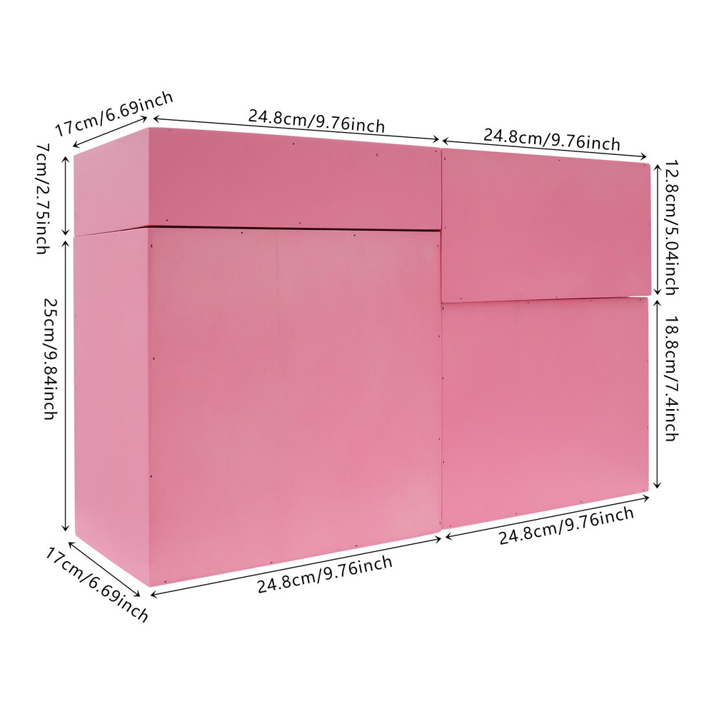 Office Multi-level Drawer Tabletop Storage Organizer 4-piece Drawer Cabinet