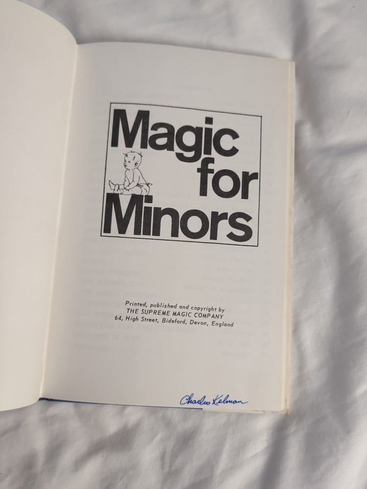 Magic For Minors Book By Supreme Magic No author No Date