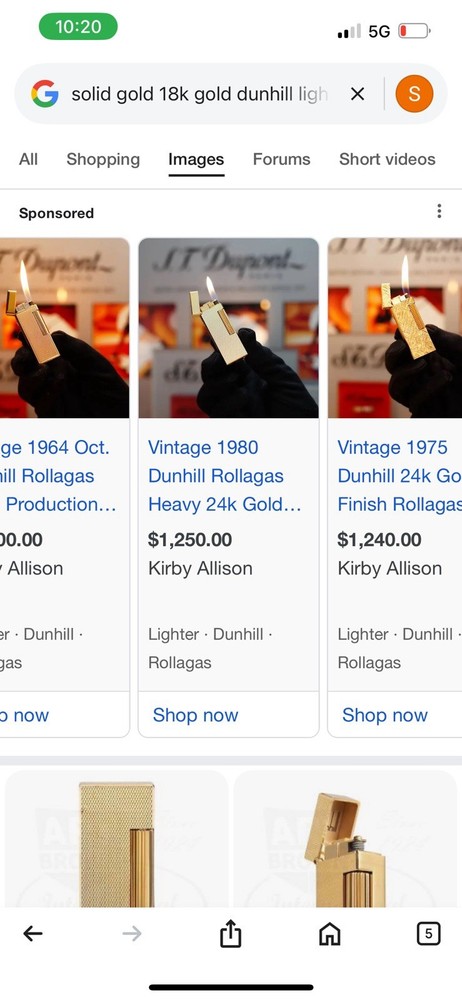 VINTAGE DUNHILL LIGHTER GOLD PLATED