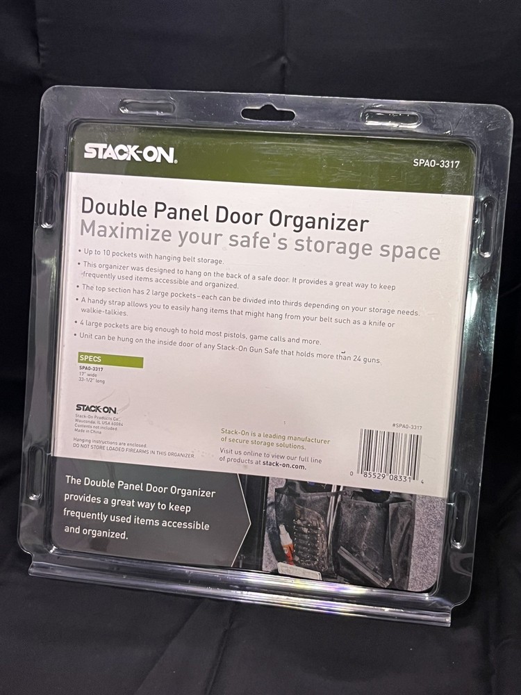 Gun Safe Door Panel Organizer STACK-ON double panel Gun Safe door Organizer NEW