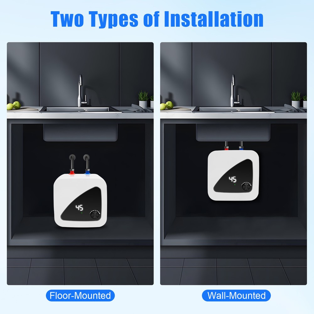 8L Mini-Tank Electric Hot Water Heater for Kitchen Bathroom 1500W Watt 110V New