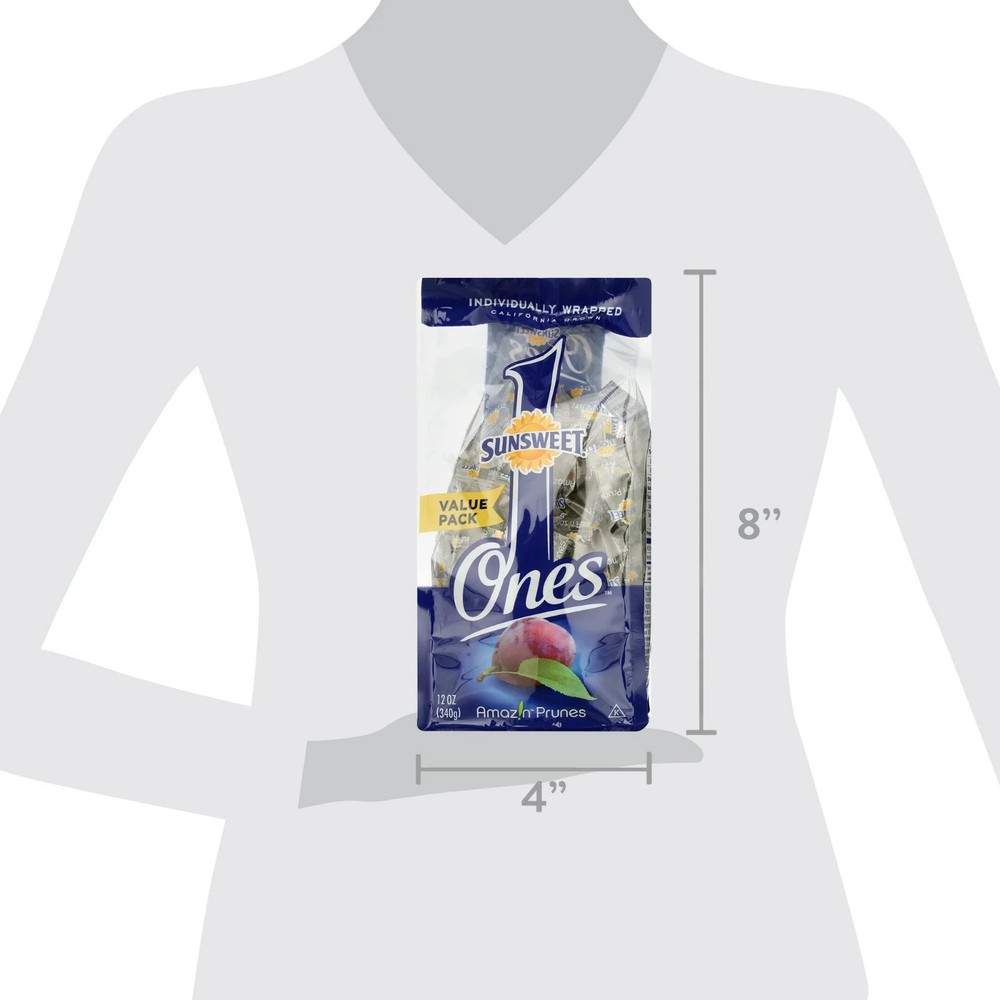 Sunsweet Ones dried prunes Value Pack, 12 oz, Individually wrappe.....