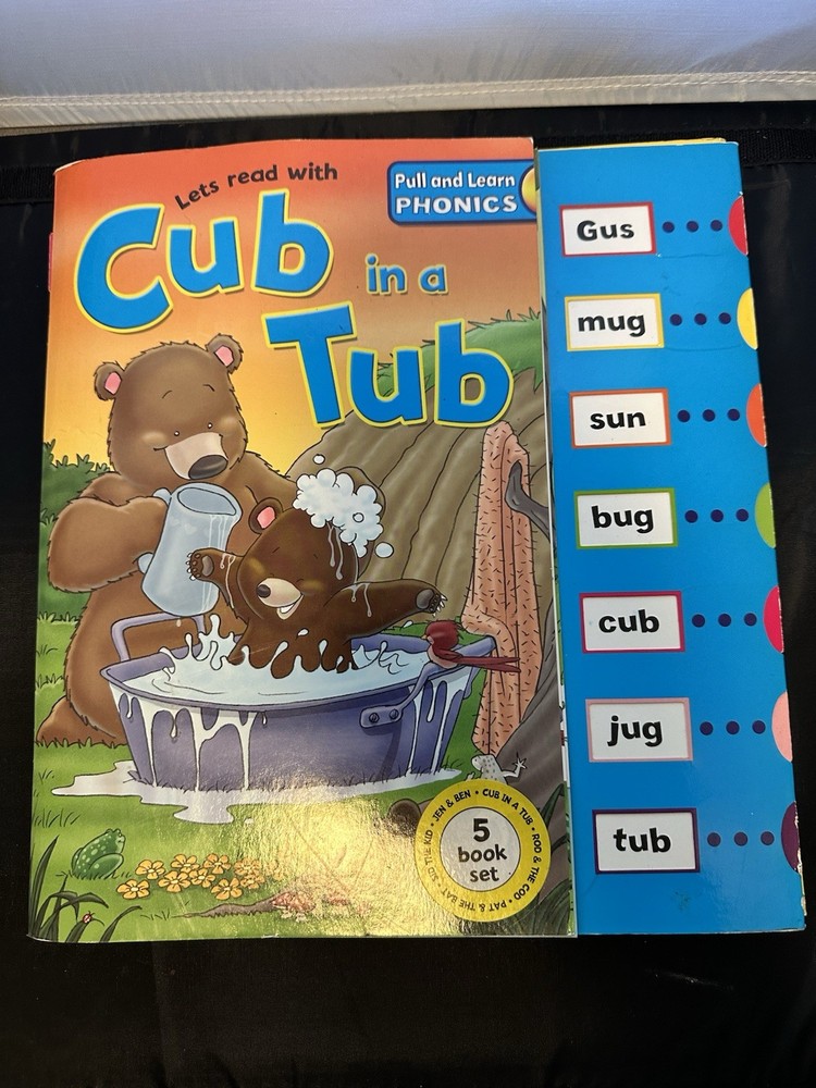 Pull and Learn Phonics 5 Book Set Grade School Reading & Writing Ages 4-7