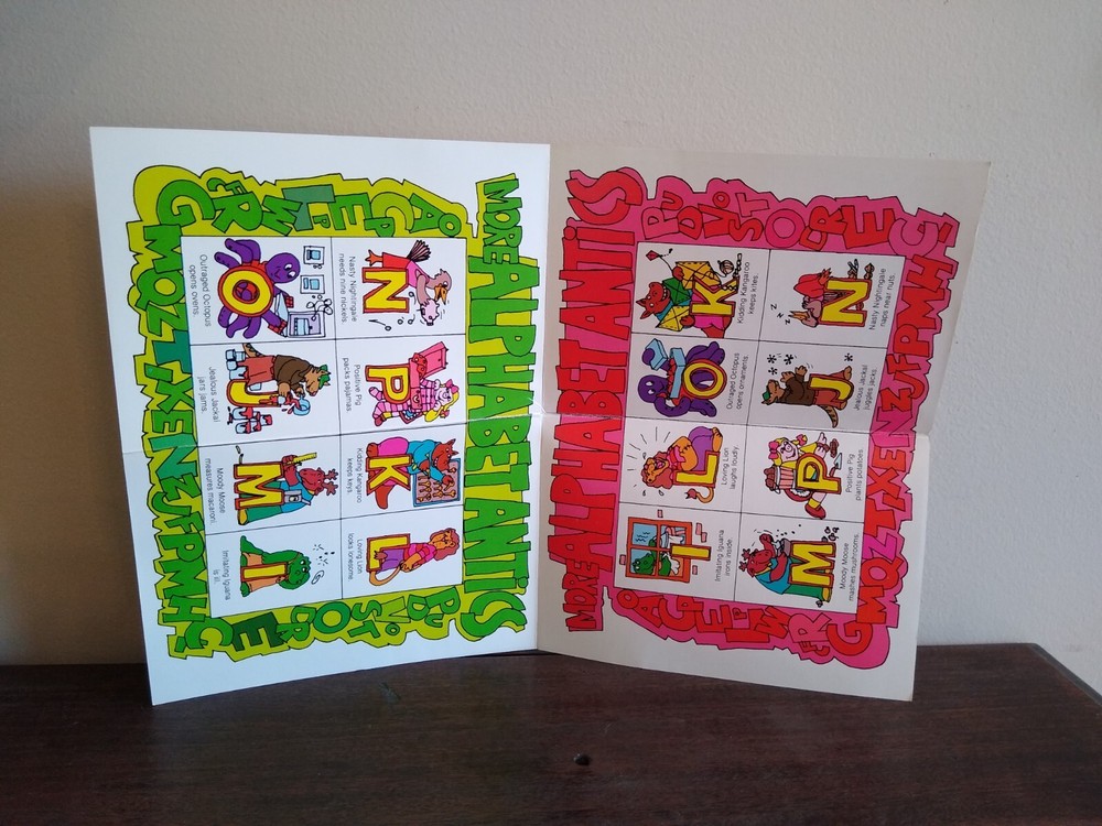 Vintage 1982 Weekly Reader ABC Game, Alphabet Antics, Pre-school Students
