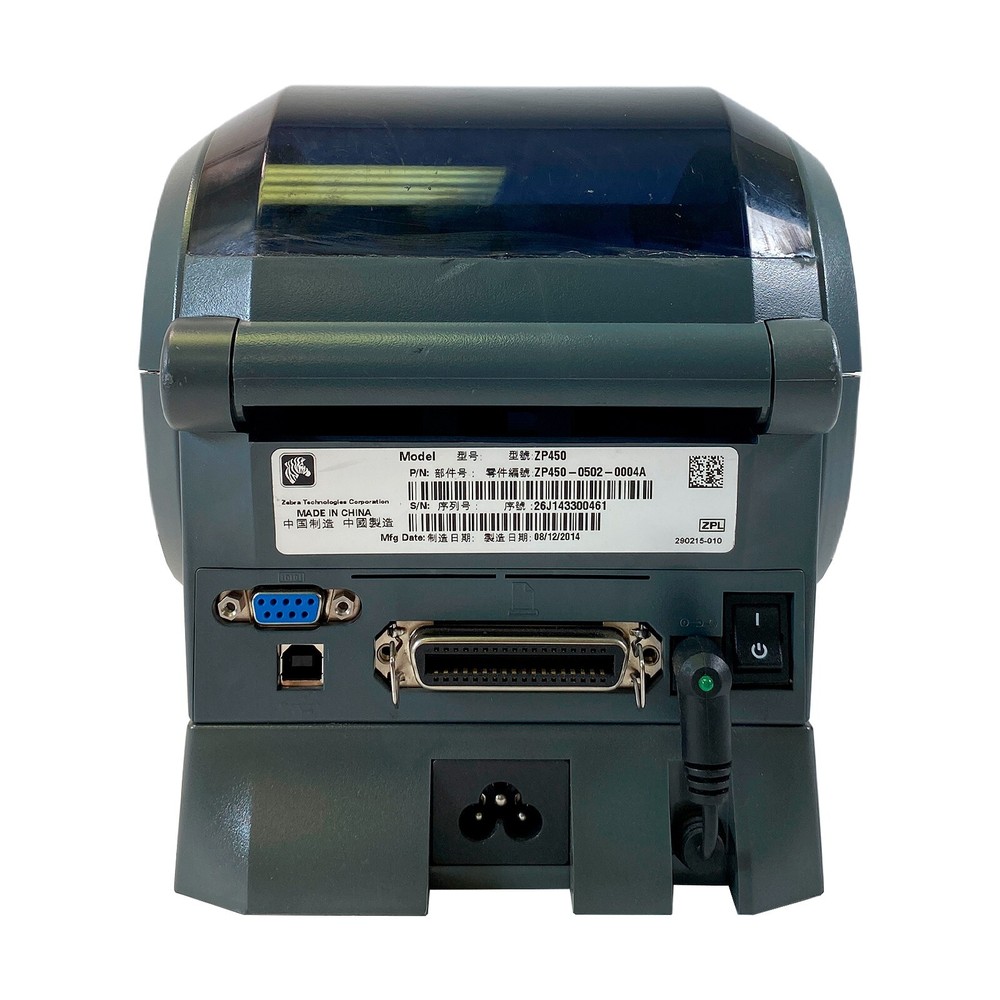 Zebra ZP450 CTP Thermal Barcode Label Printer USB Serial Parallel FAST SHIPPING