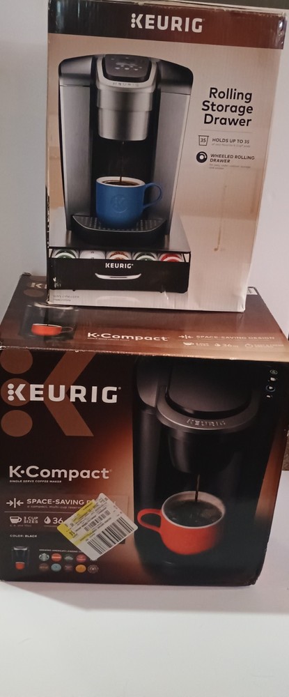 Keurig K-Compact Single Serve Coffee Maker With Rolling Storage Drawer