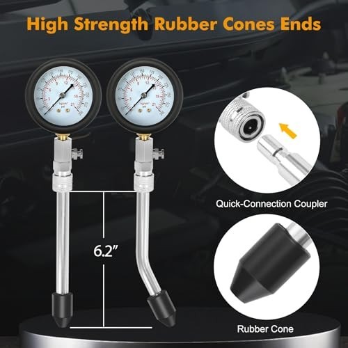 8pcs Petrol Engine Cylinder Compression Tester Kit - Automotive Tool Gauge Set